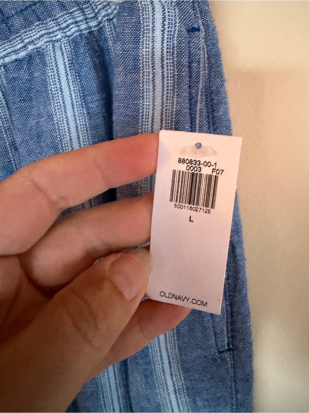 Old Navy Blue & White Striped Wide-Leg Pants - Picture 4 of 5